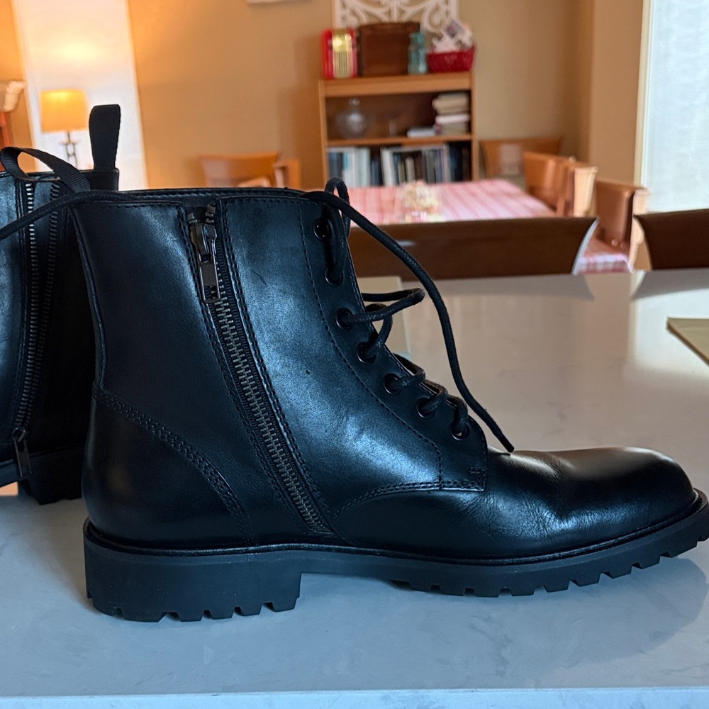 Joseph Abboud Black Leather Men's Boots - Picture 4 of 7